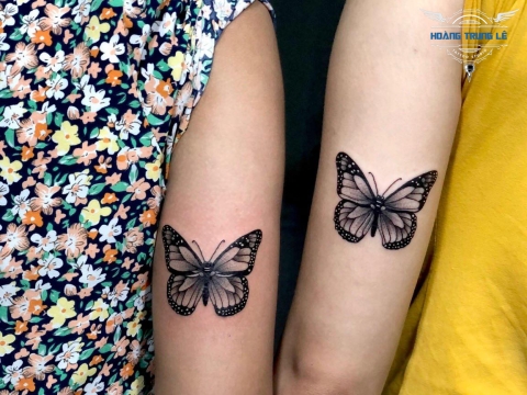 sự tinh tế và sự nữ tính với hình xăm bướm hồ điệp