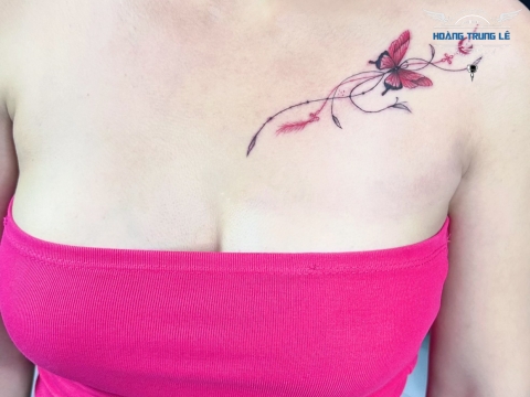 sự tinh tế và sự nữ tính với hình xăm bướm hồ điệp